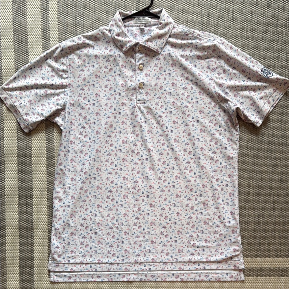 Peter Millar White Polo Shirt with Classic Collar